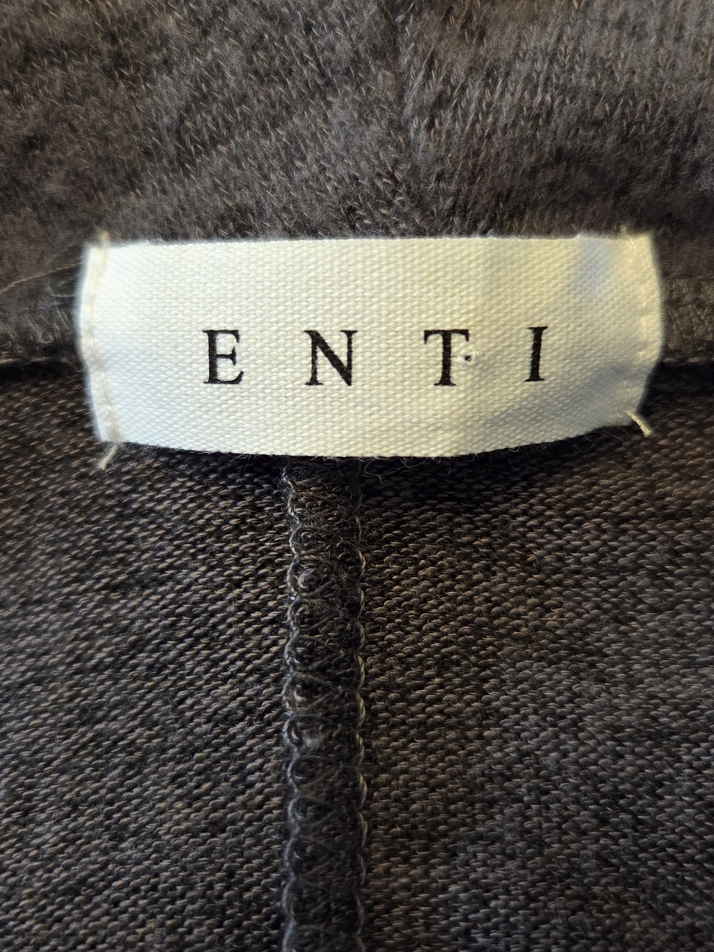 ENTI Cowl Neck Dolman Sleeve Sweater Top Gray Soft Knit - Picture 4 of 4